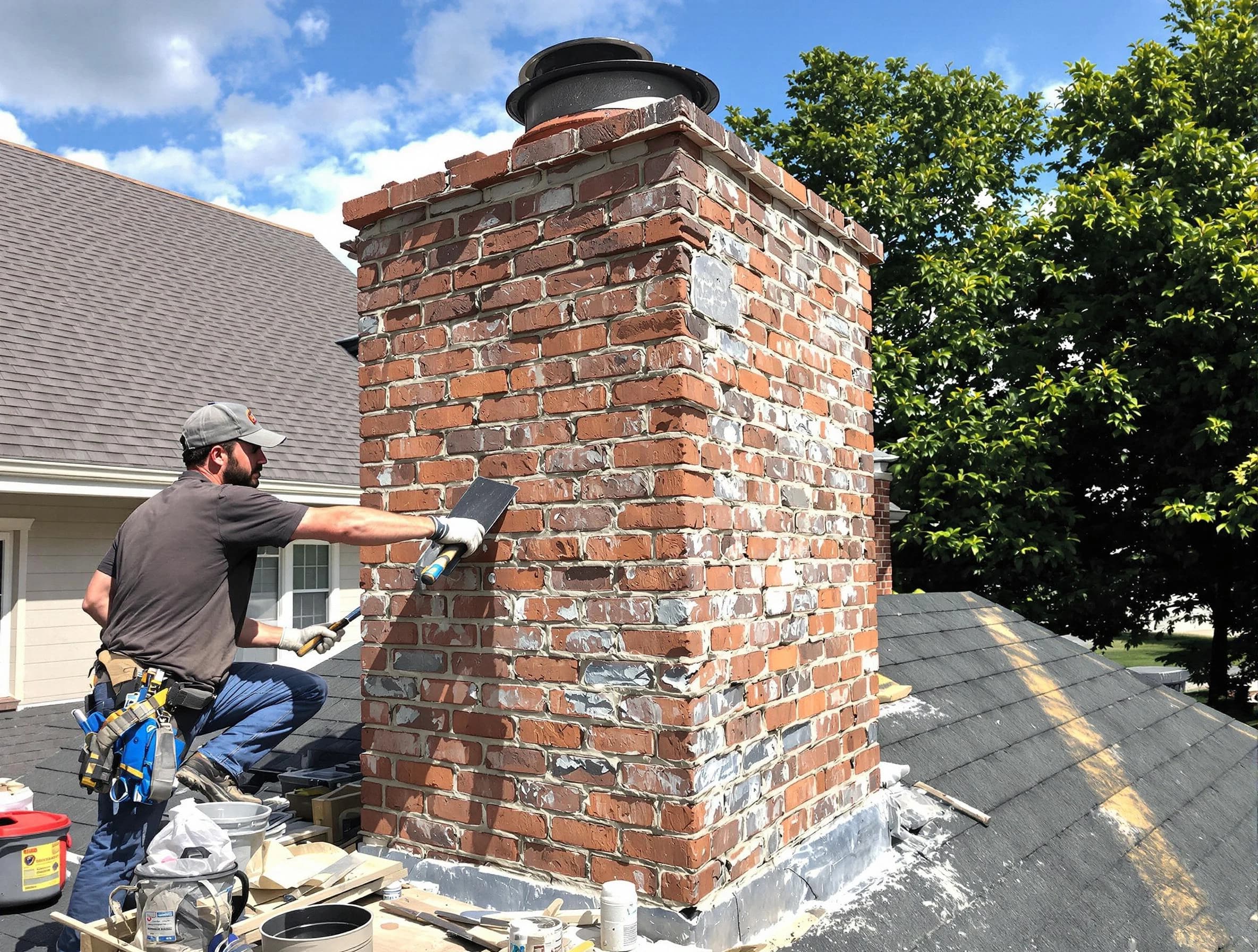 Completed chimney rebuild by Millcreek Chimney Sweep in Millcreek, UT