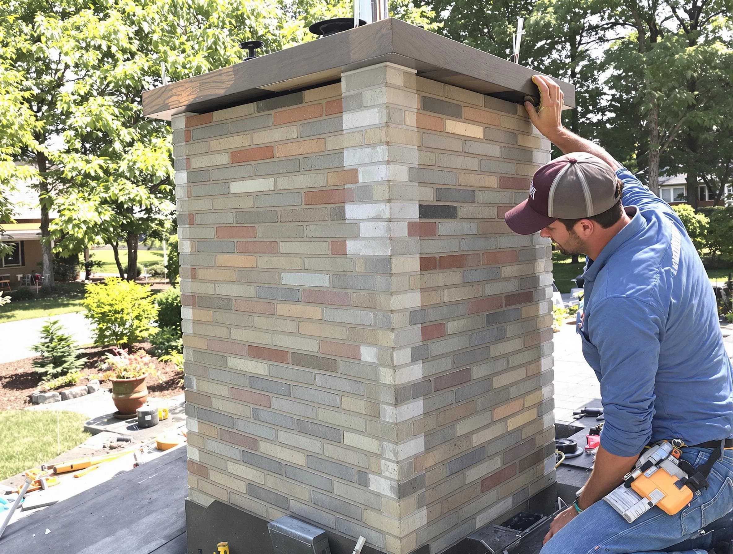 Millcreek Chimney Sweep completing a modern chimney remodel in Millcreek, UT