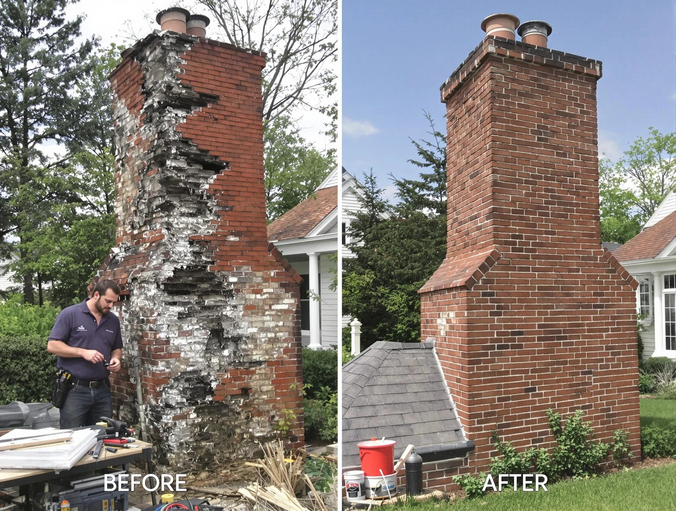 Millcreek Chimney Sweep performing a full chimney restoration in Millcreek, UT