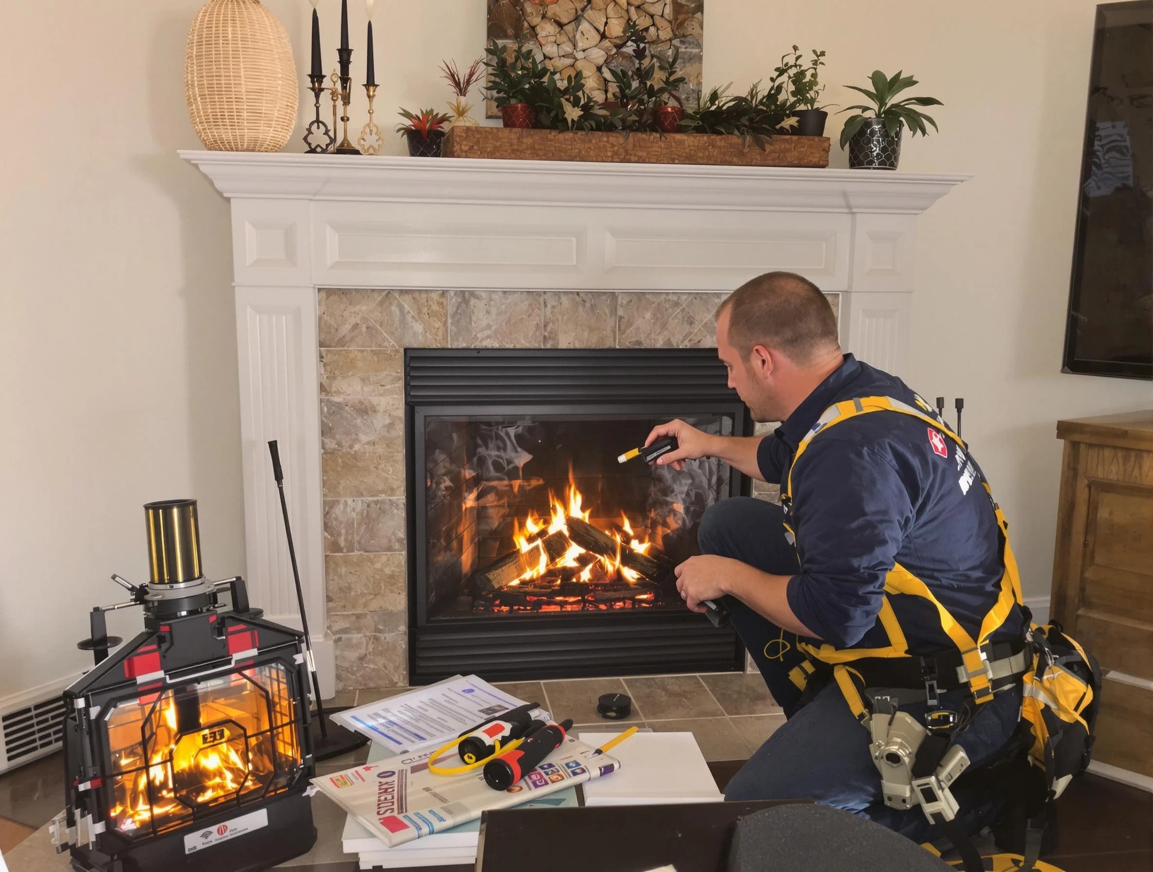 Safety-focused fireplace inspection by Millcreek Chimney Sweep in Millcreek, UT