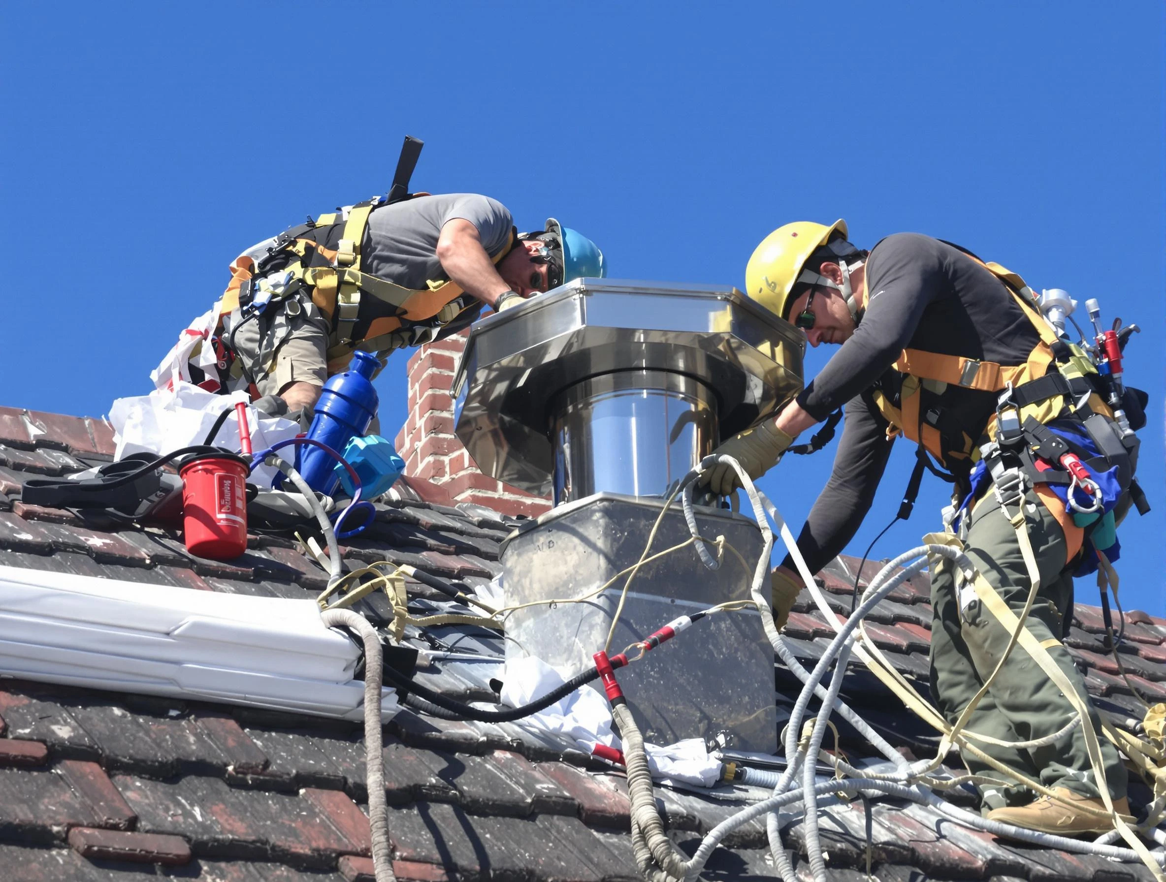 Protective chimney cap installed by Millcreek Chimney Sweep in Millcreek, UT