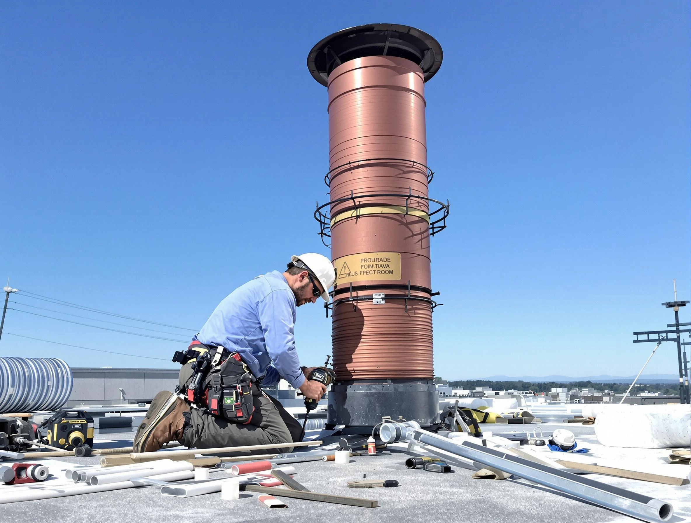 Installed chimney liner by Millcreek Chimney Sweep in Millcreek, UT