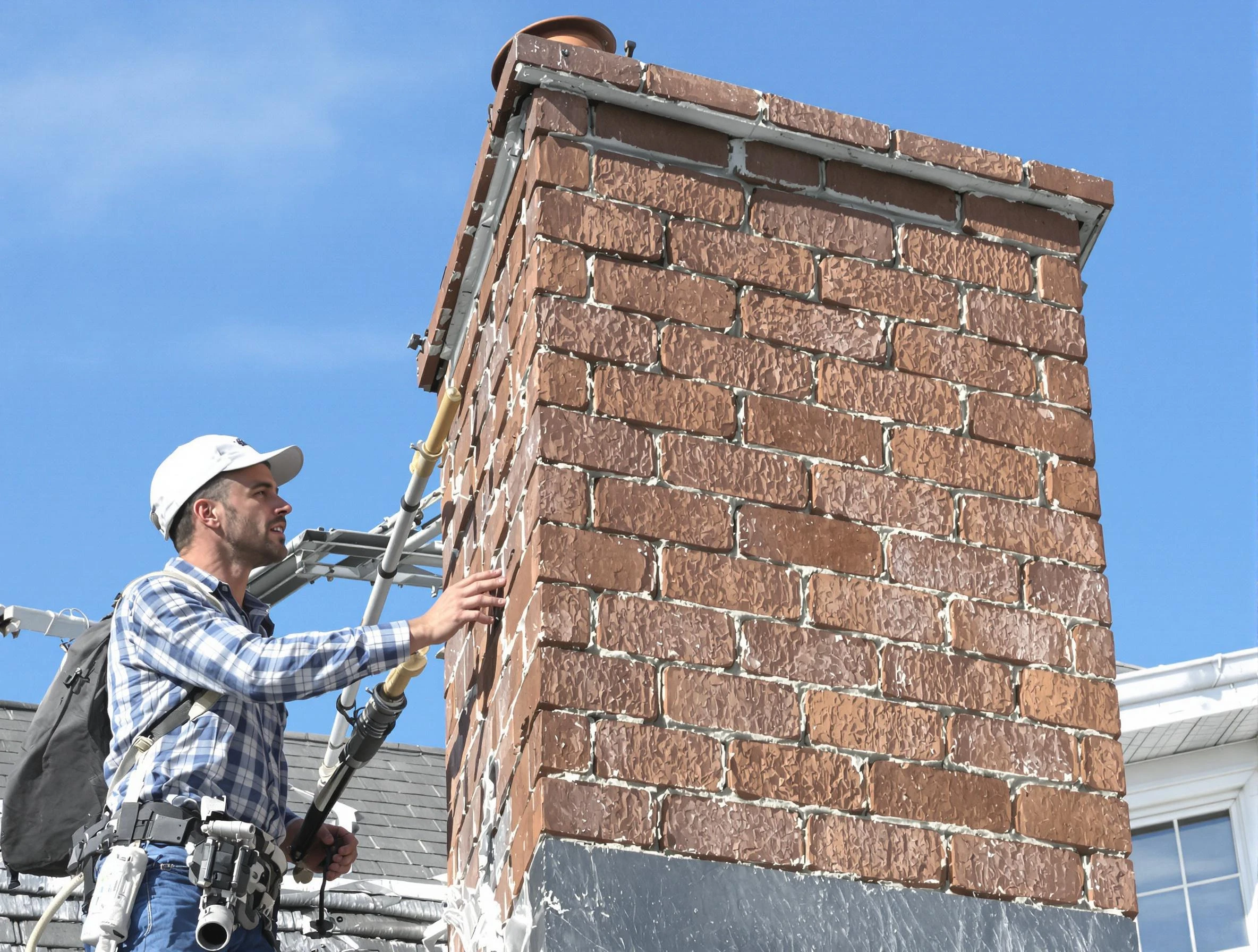 Brickwork for a chimney rebuild by Millcreek Chimney Sweep in Millcreek, UT
