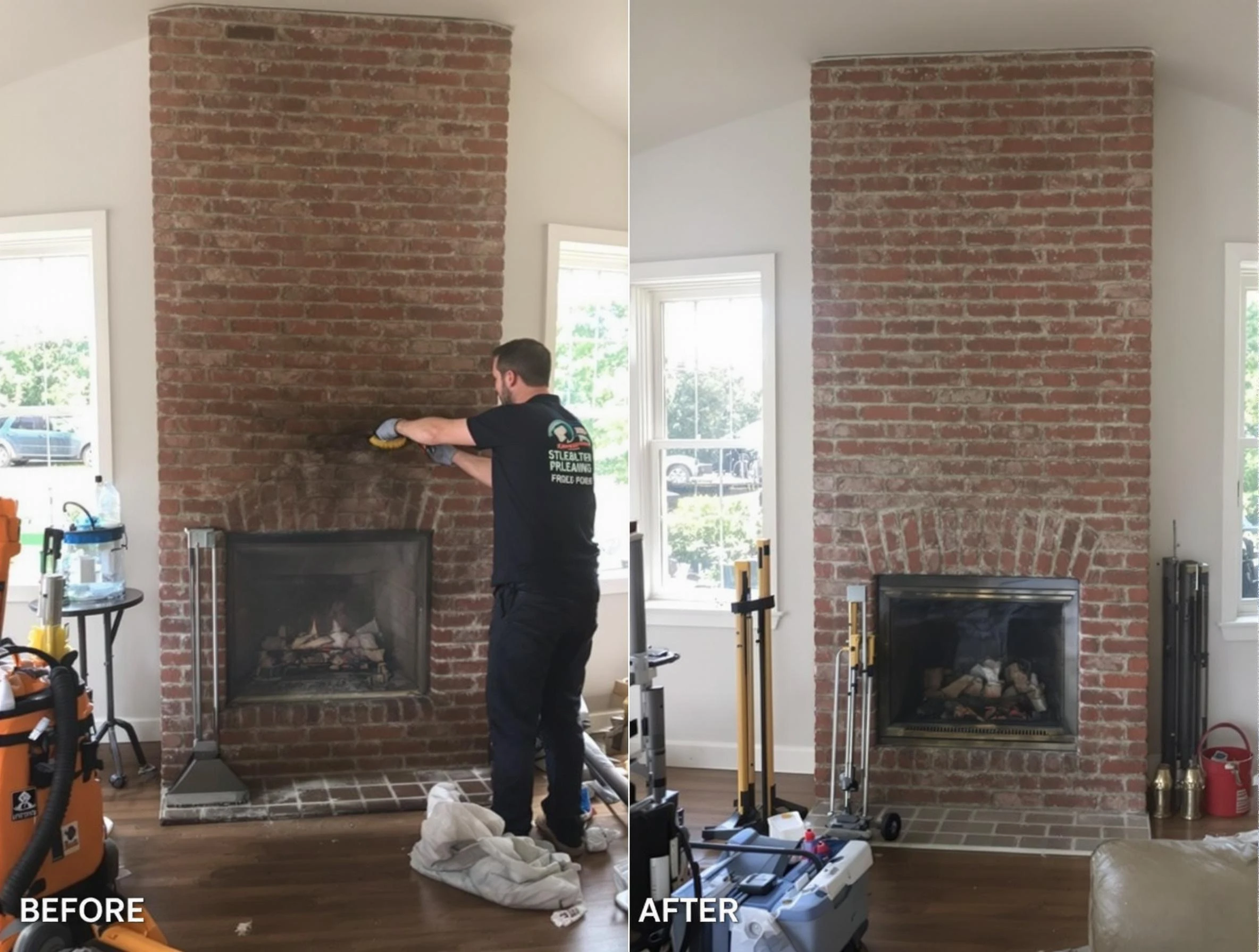 Finished chimney sweeping service by Millcreek Chimney Sweep in Millcreek, UT