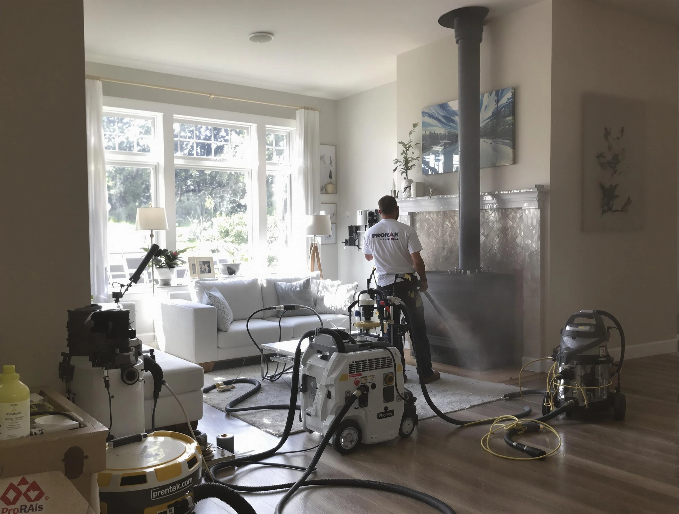 Soot removal service by Millcreek Chimney Sweep for a fireplace in Millcreek, UT